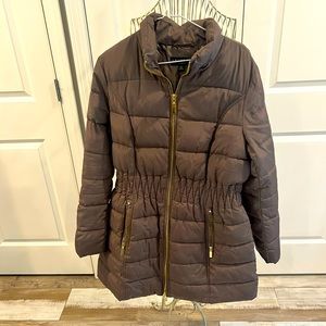 Laundry sz L winter Jacket (Goldish/Silverish/grey color)